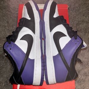 Nike SB Dunks in White, Black & Purple